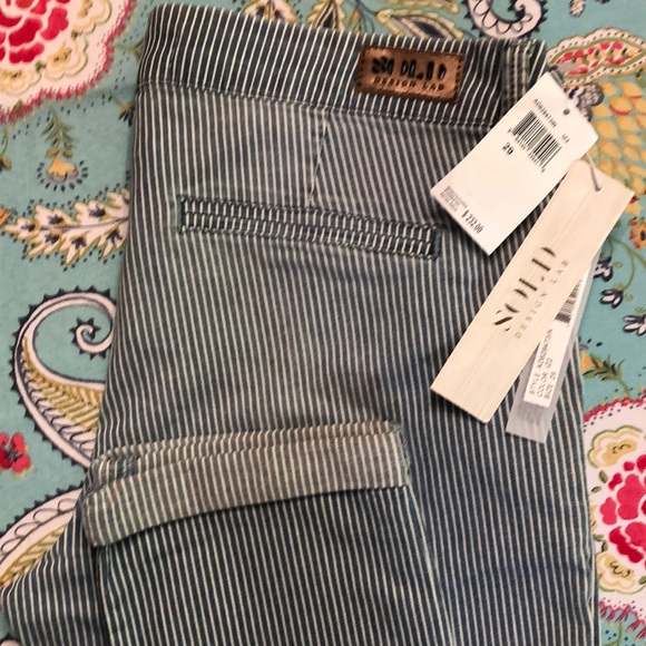 NWT engineer stripes stripe striped cropped jeans - Picture 5 of 6